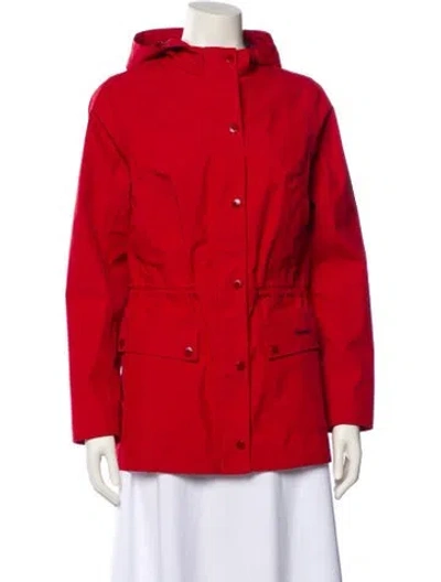 Pre-owned Barbour Utility Jacket In Red