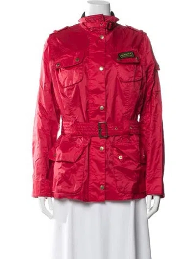 Pre-owned Barbour Utility Jacket In Red