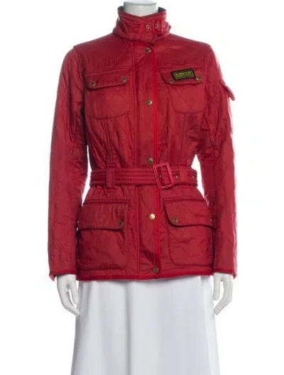 Pre-owned Barbour Utility Jacket In Red