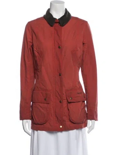 Pre-owned Barbour Utility Jacket In Red