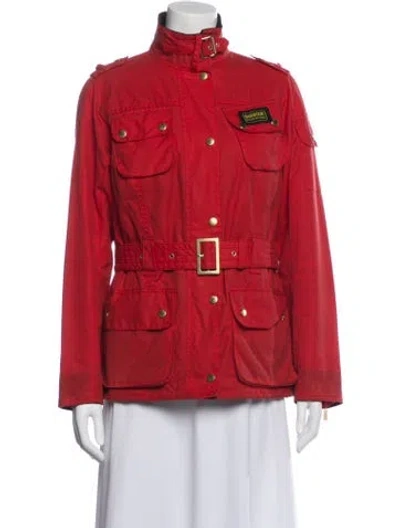 Pre-owned Barbour Utility Jacket In Red