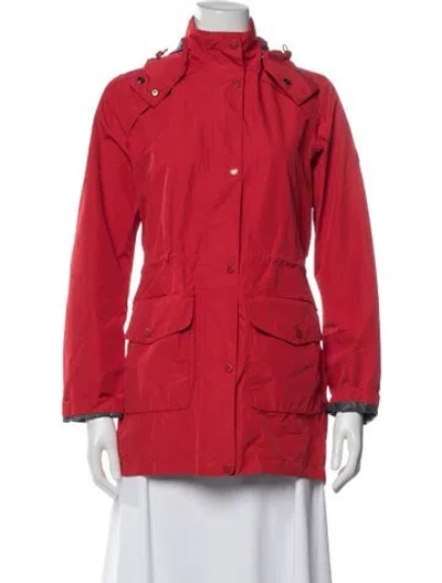 Pre-owned Barbour Utility Jacket In Red