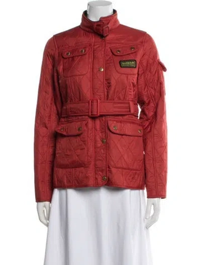 Pre-owned Barbour Utility Jacket In Red