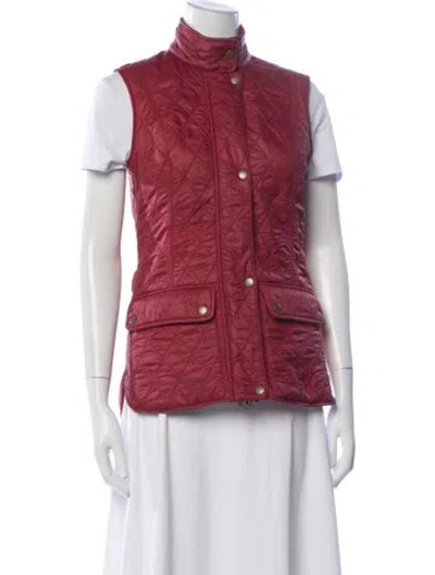 Pre-owned Barbour Utility Jacket In Red