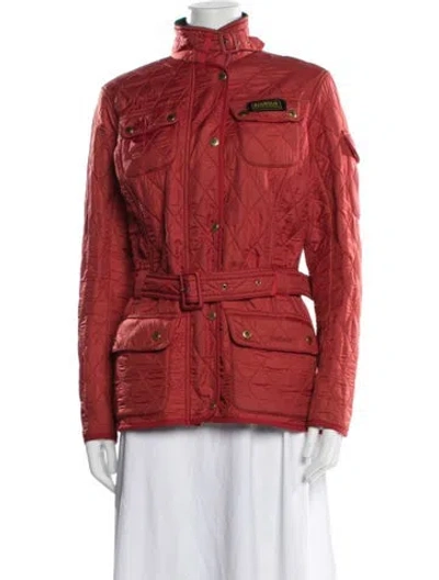 Pre-owned Barbour Utility Jacket In Red