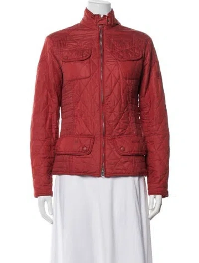 Pre-owned Barbour Utility Jacket In Red