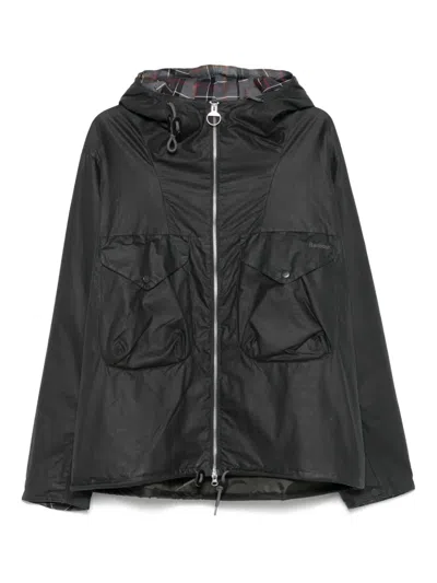 Barbour Utility Sapper Waxed Jacket In Gray