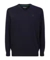 Barbour V-neck Knit Jumper In Black