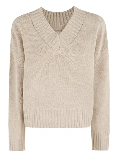 Barbour V-neck Sweater In Neutral
