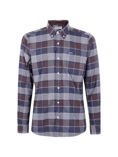 Barbour Valley Tailored Cotton Shirt In Blue