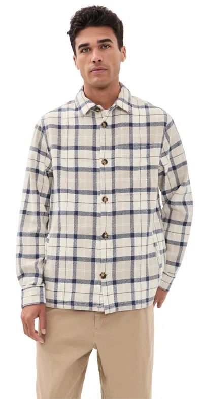 Barbour Vennel Textured Tartan Overshirt Oban Mist Tartan In Multi