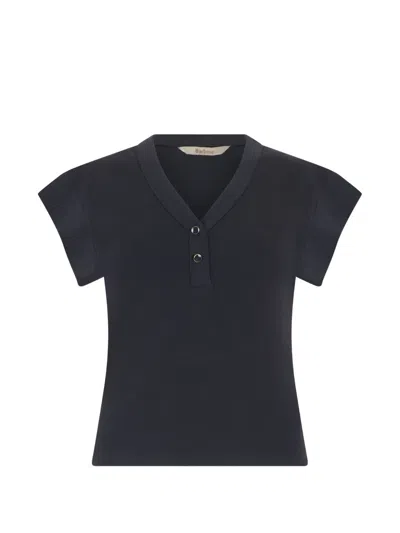 Barbour Verona Ribbed T-shirt In Blue