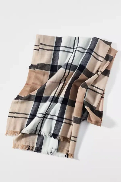 Barbour Verona Wool Pashmina Wrap In Sand