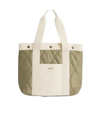 Barbour Versatile Lightweight Tote Bag In White