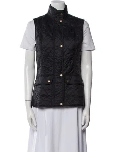 Pre-owned Barbour Vest In Black