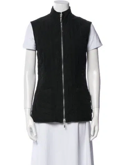 Pre-owned Barbour Vest In Black