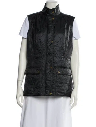 Pre-owned Barbour Vest In Black