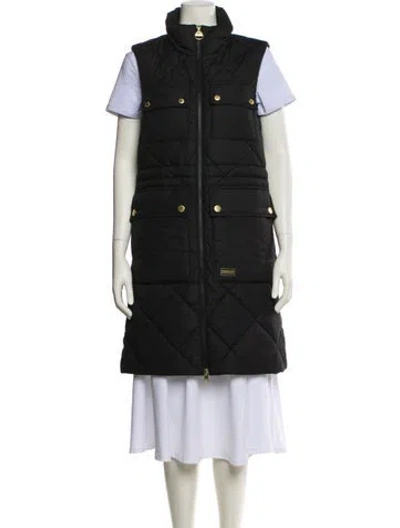 Pre-owned Barbour Vest In Black