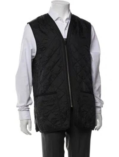 Pre-owned Barbour Vest In Black