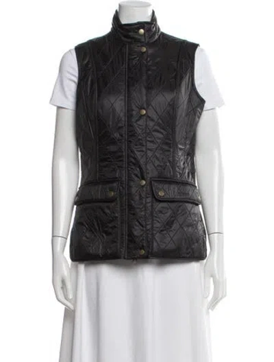 Pre-owned Barbour Vest In Black