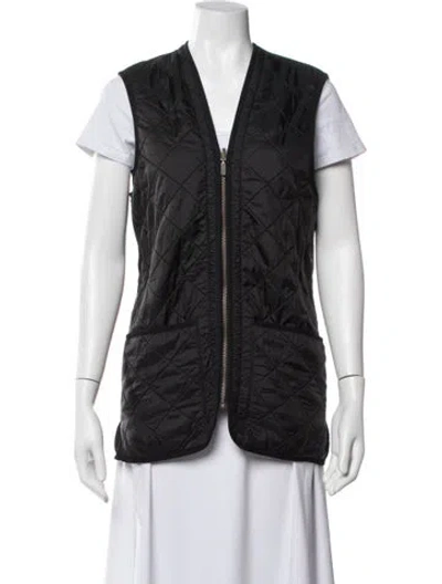 Pre-owned Barbour Vest In Black