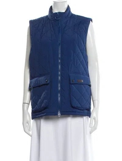 Pre-owned Barbour Vest In Blue