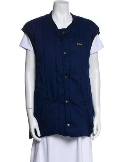 Pre-owned Barbour Vest In Blue
