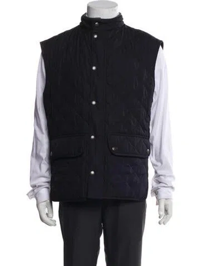 Pre-owned Barbour Vest In Blue