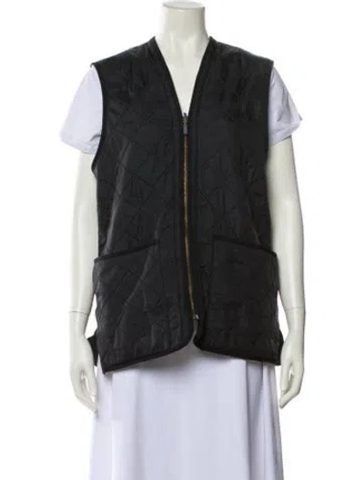 Pre-owned Barbour Vest In Blue