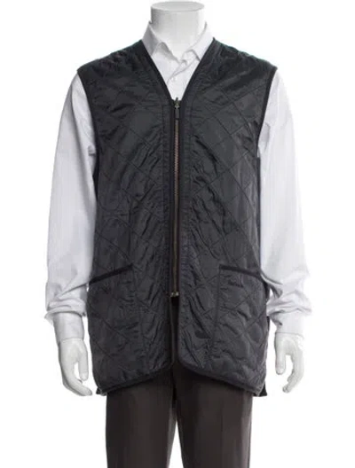 Pre-owned Barbour Vest In Blue
