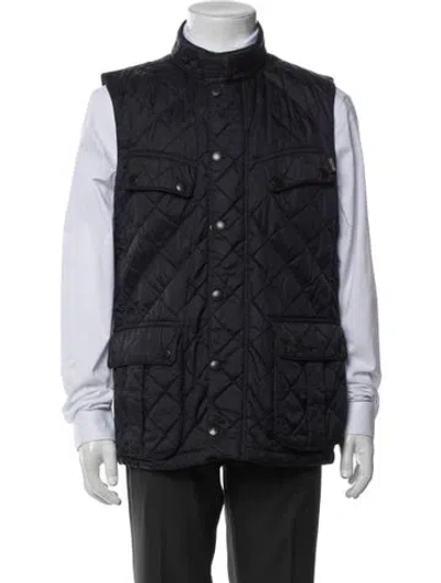 Pre-owned Barbour Vest In Blue