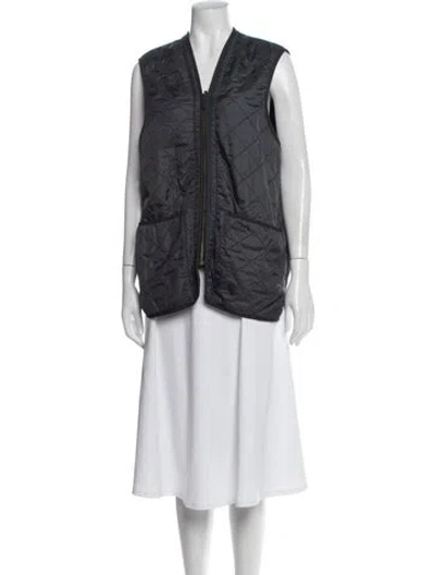 Pre-owned Barbour Vest In Blue