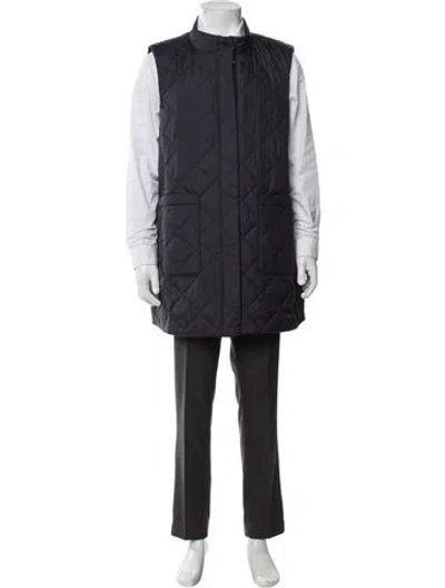 Pre-owned Barbour Vest In Blue