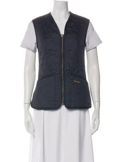 Pre-owned Barbour Vest In Blue