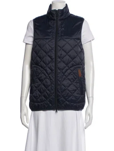 Pre-owned Barbour Vest In Blue