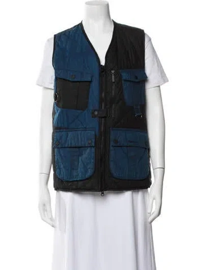 Pre-owned Barbour Vest In Blue