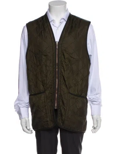Pre-owned Barbour Vest In Brown