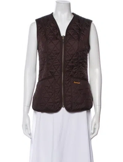 Pre-owned Barbour Vest In Brown