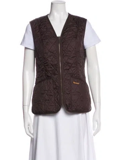 Pre-owned Barbour Vest In Brown