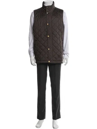 Pre-owned Barbour Vest In Brown