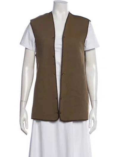 Pre-owned Barbour Vest In Brown