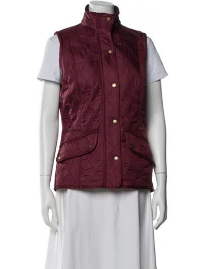 Pre-owned Barbour Vest In Burgundy