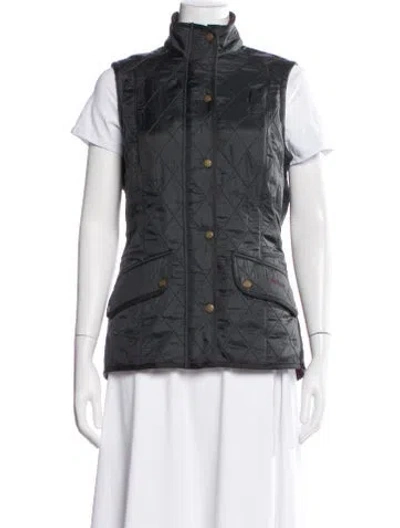 Pre-owned Barbour Vest In Burgundy/grey