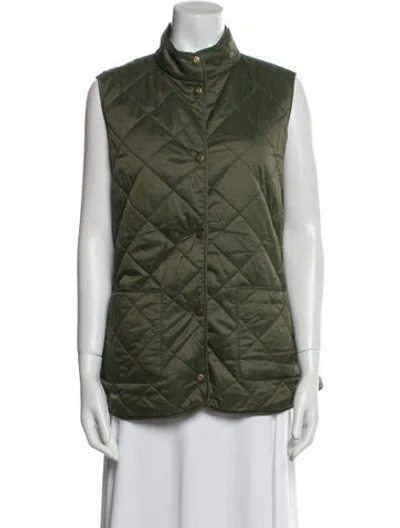 Pre-owned Barbour Vest In Green