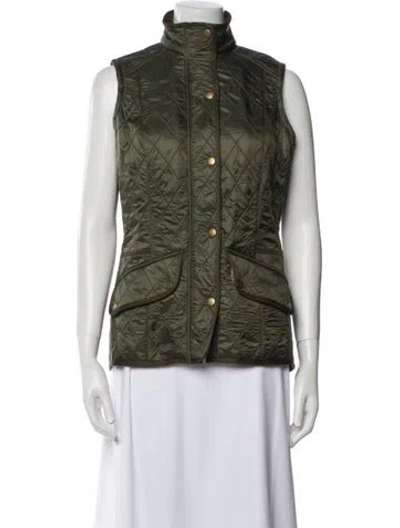 Pre-owned Barbour Vest In Green