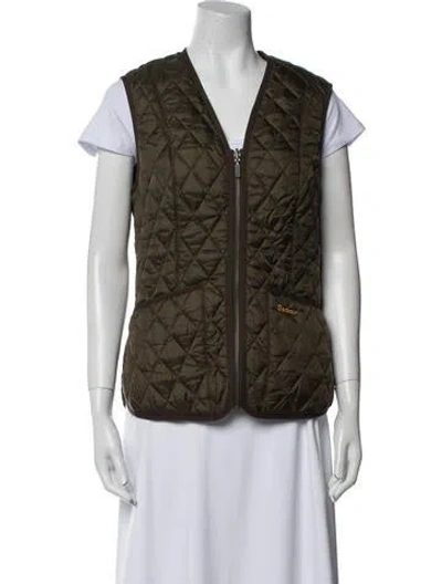 Pre-owned Barbour Vest In Green