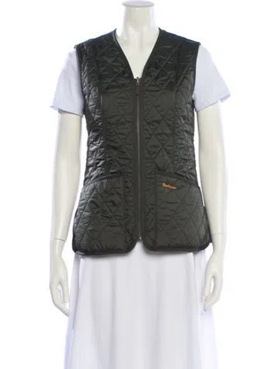 Pre-owned Barbour Vest In Green