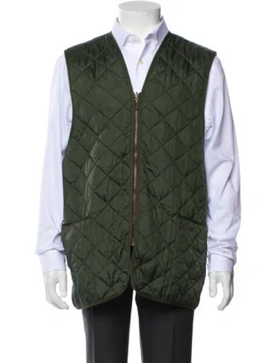 Pre-owned Barbour Vest In Green