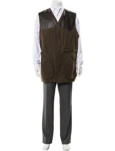 Pre-owned Barbour Vest In Green