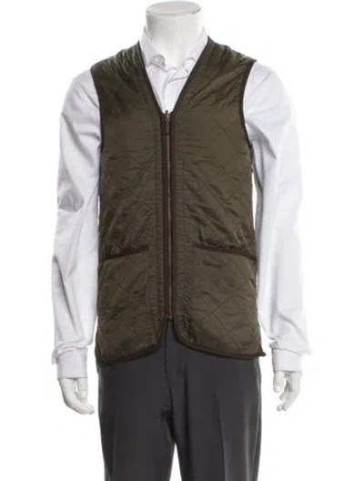 Pre-owned Barbour Vest In Green